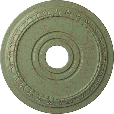 Ekena Millwork Munich Ceiling Medallion (Canopies up to 5 5/8"), 17 1/2"OD x 3 5/8"ID x 1"P, Cloud Burst Crackle CM17MUCBC